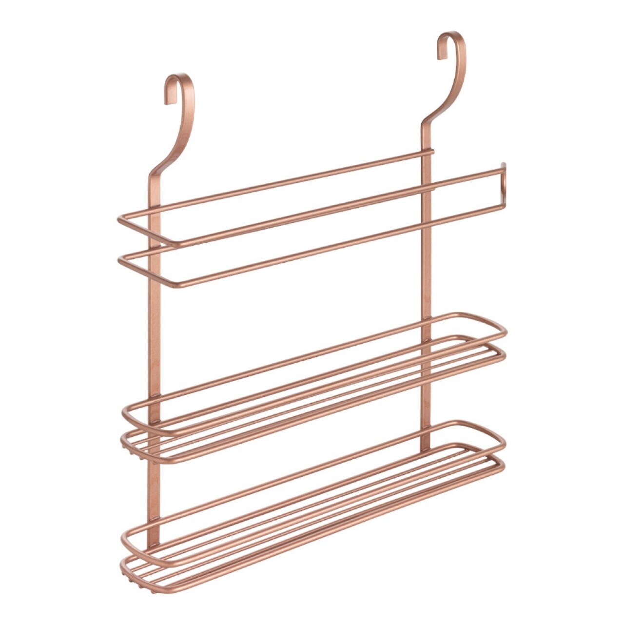 Polita tripla depozitare condimente City Copper, Metaltex, 8 x 38 x 35 cm, inox/invelis Polytherm, cupru - imagine 4